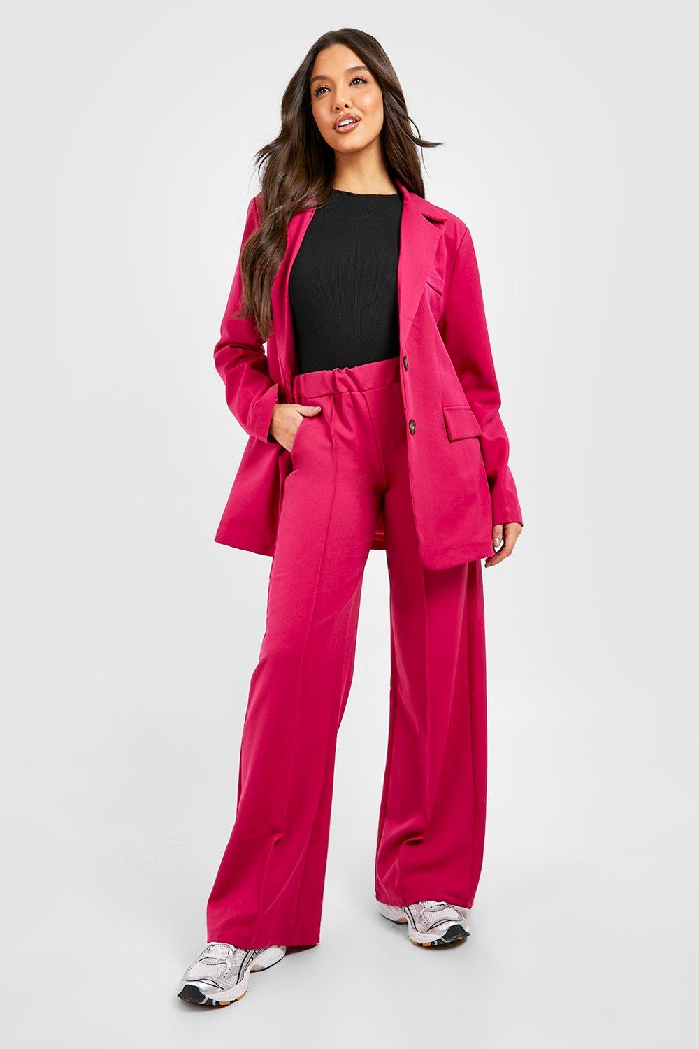 Pink discount joggers boohoo